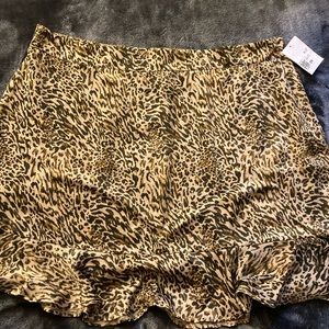 NWT forever 21+ leopard skirt